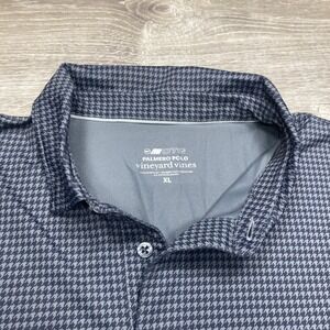 Vineyard Vines Palmero Polo Mens XL Grey Houndstooth OTG Brrr Performance Golf